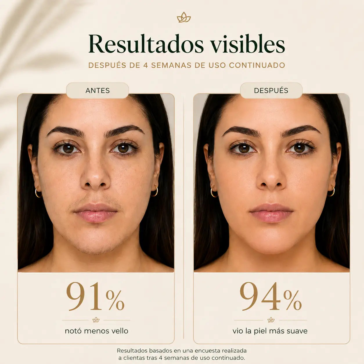 Aceite Reductor de Vello Facial - Fórmula 100% Natural